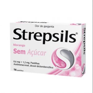 Strepsils Morango Sem Açúcar - 16 pastilhas