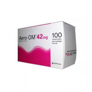 Aero-OM 42 mg  100 Comprimidos Mastigáveis