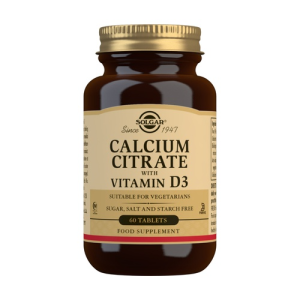 Solgar Citrato de Cálcio Com Vitamina D3 60 comprimidos