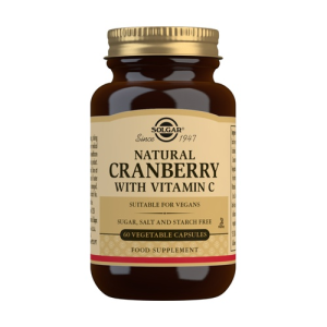 Solgar Cranberry (Arando Vermelho) com Vitamina C 60 cápsulas