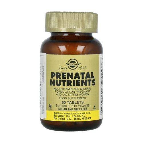 Solgar Prenatal Nutrients 60 comprimidos