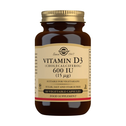 Solgar Vitamina D3 600UI 60 cápsulas