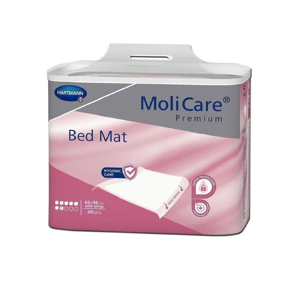 MoliCare Premium Bed Mat Resguardos 60x90cm 7 Gotas com Abas x30