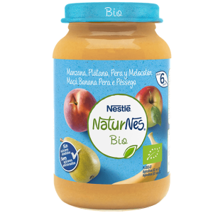 Nestlé Naturnes Bio Boião Maçã, Banana, Pêra e Pêssego 190g