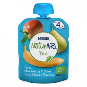 Nestlé Naturnes Bio Pacotinho Pera, Maçã, Banana 90g 4m+