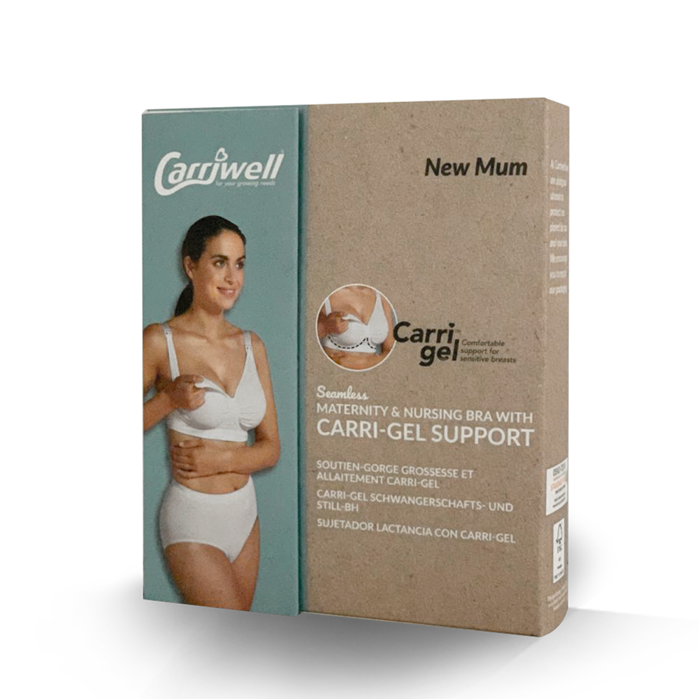 Carriwell Soutien de Maternidade e Amamentação com Suporte Carri-Gel Branco L