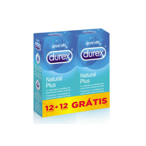 Durex Natural Plus Preservativo Pack Promocional 12 Unidades + 12 Unidades de oferta