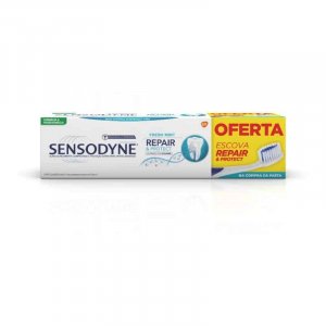Sensodyne Pasta Dentífrica  Repair & Protect Extra Fresh 75 mL + Escova Dentes Suave