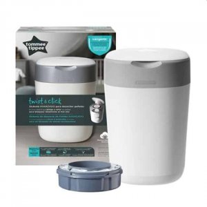 Tommee Tippee Contentor de Fraldas Sangenic Twist & Click Branco + 1 Recarga