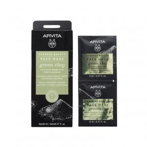 Apivita Express Beauty Máscara de Limpeza Profunda de Argila Verde 2x8mL