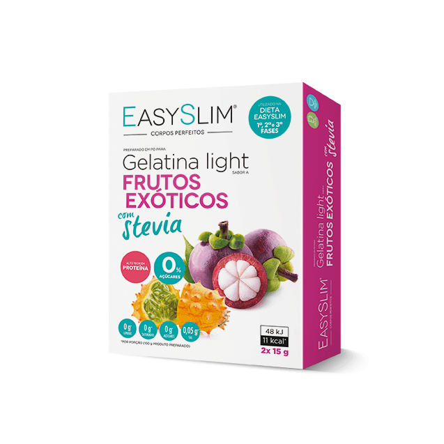 Easyslim Gelatina Frutos exóticos com Stevia 2 Saquetas