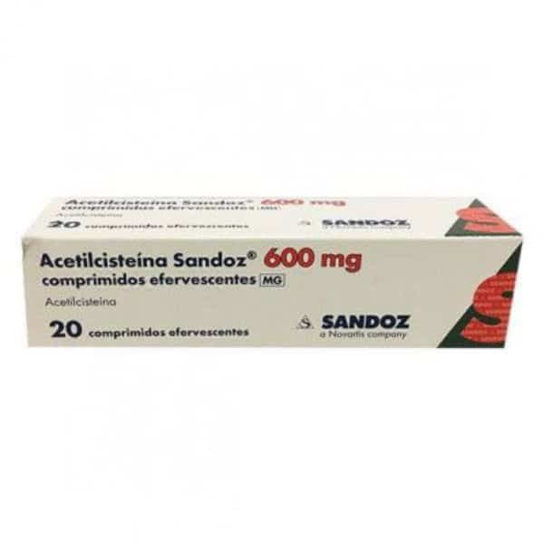 Acetilcisteína Sandoz 600 mg 20 Comprimidos Efervescentes