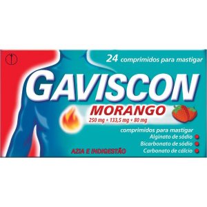 Gaviscon Morango 24 Comprimidos Mastigaveis