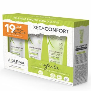 A-Derma Xeraconfort Creme nutritivo 400mL com Oferta de Creme nutritivo 100mL + Creme lavante 100mL