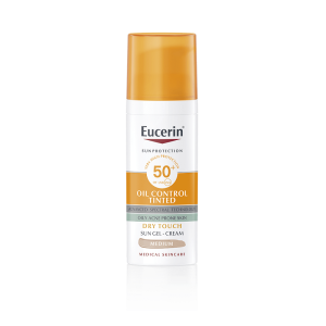 Eucerin Sun Oil Control Tinted Gel-Creme Toque Seco Médio SPF50+ 50mL