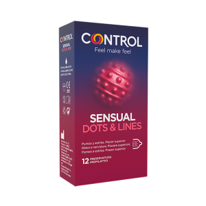 Control Preservativo Sensual Dots & Lines x12