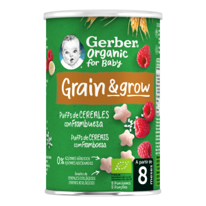 Nestlé Gerber Organic NutriPuffs Framboesa 35g 8m+