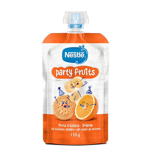 Nestlé Pacotinho Party Fruits Fruta e Bolacha 110g
