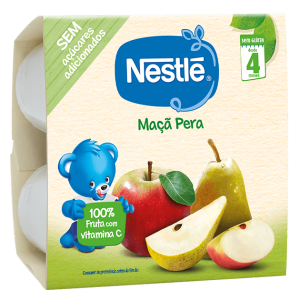 Nestlé Copinhos de Fruta Maçã/Pera 4x100g 4m+