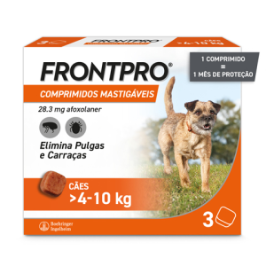 Frontpro Comprimidos Mastigáveis 28mg Cães >4-10Kg x3
