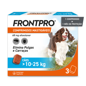 Frontpro Comprimidos Mastigáveis 68mg Cães >10-25Kg x3