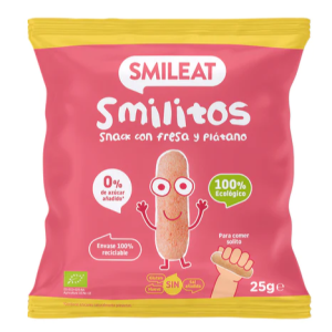 SMILEAT Smilitos Milho com Morango e Banana +8m 25gr