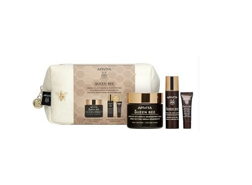 Apivita Queen Bee Coffret Creme Textura Ligeira + Oferta Sérum + Creme Olhos