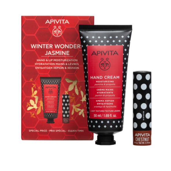 Apivita Winter Wonders Jasmim Coffret Creme de mãos +Stick