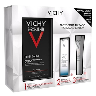 Vichy Homme Coffret Sensi Baume - Protocolo Pós-Barbear