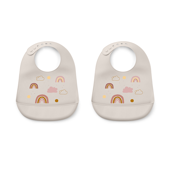 Liewood Tilda Bib Pack 2 Rainbow 5070 LW12711