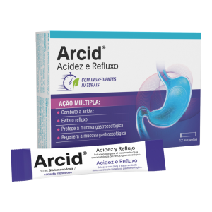 Arcid - Saquetas para refluxo, acidez e ingestão - 10mL x 12